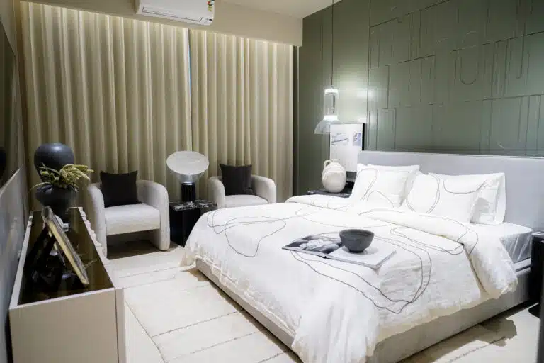 Elegant master bedroom rendering by Gulnaar Zenium