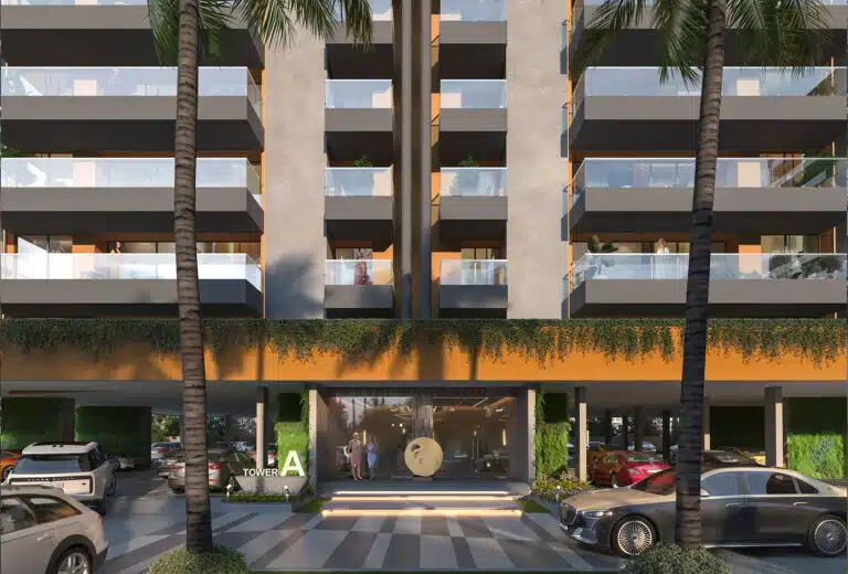 Gulnaar Zenium Tower A grand arrival lobby with glass balconies